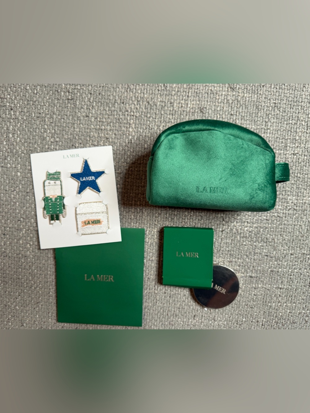 La Mer VIP Gift With Purchase Cosmetic Bag Mirror & Exclusive Patch Set BNIB Rar